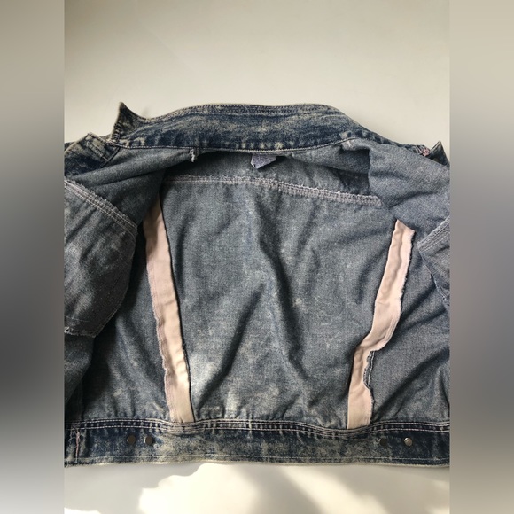 VINTAGE 80S CROPPED DENIM JACKET - Picture 3 of 5